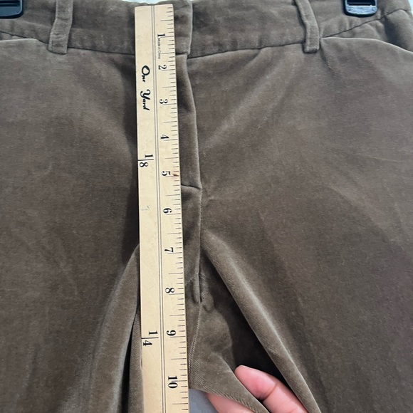 Theory Brown Velvet Low Rise Pants Sz. 6 - Picture 5 of 6